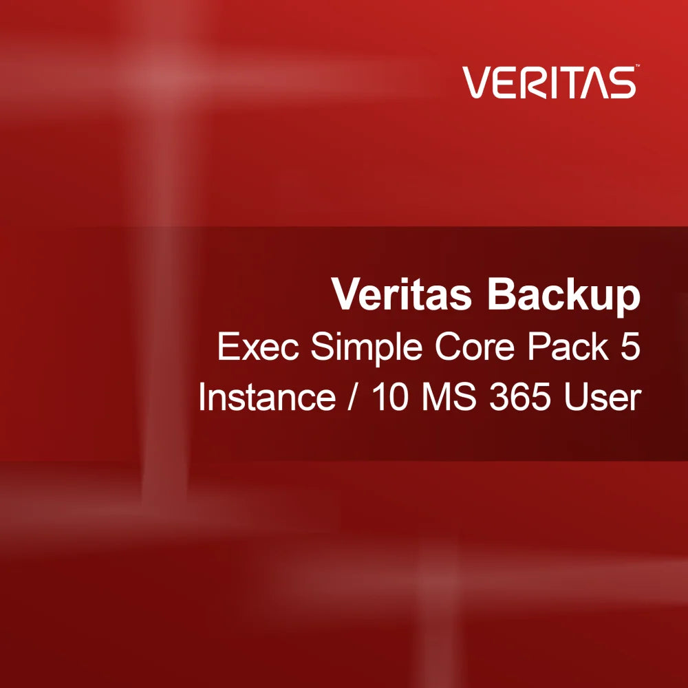 Veritas Backup Exec Simple Core Pack 5 Instance / 10 Pengguna MS 365